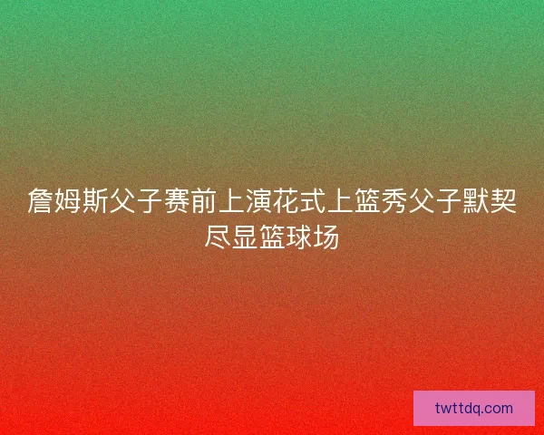 詹姆斯父子赛前上演花式上篮秀父子默契尽显篮球场